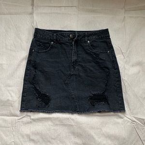 Black Jean Skirt